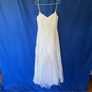 Elegant White Spaghetti Strap Dress